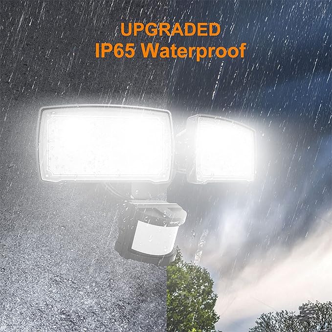 LEPOWER LED Security Lights Motion Sensor Light Outdoor, 30W 3200LM Motion