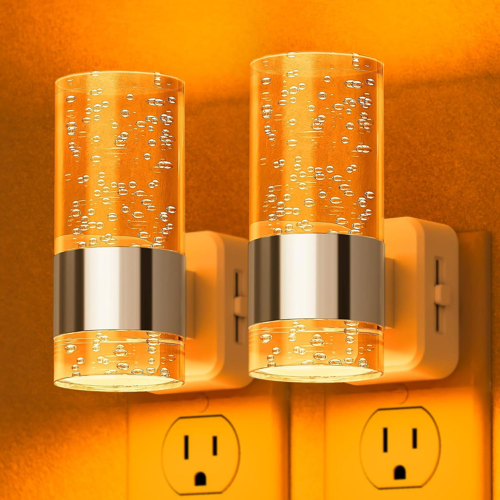 Briignite Night Light, 2 Pack Dimmable Night Lights Plug into Wall, LED Night