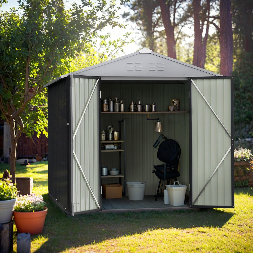 gunji 6 x 4 ft shed outdoor storage, package contents