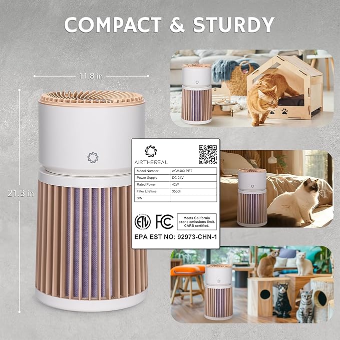 Airthereal Pet Air Purifier for Large Room up to 3500sq.ft
