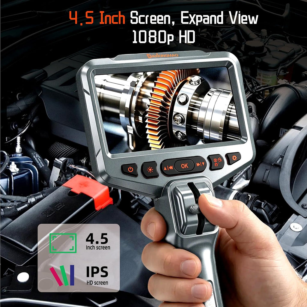 daxiongmao articulating borescope, 1080p hd inspection camera with shown in use