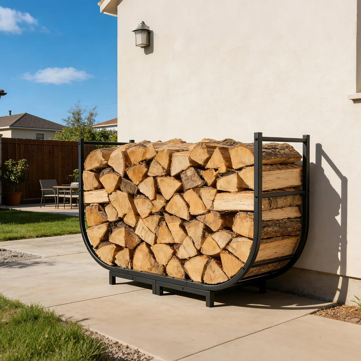 facka 40 inch firewood rack outdoor, metal wood, package contents