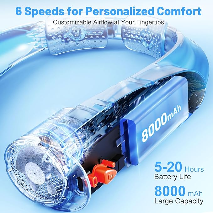 Slientspin AI Portable Neck Fan