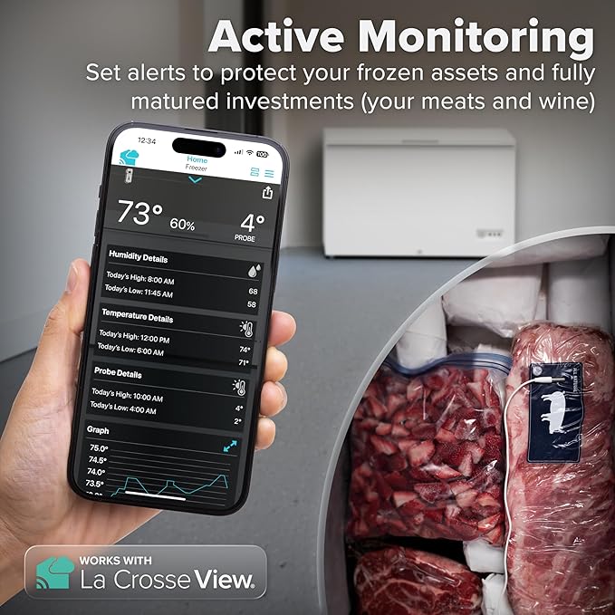 Temp Tracker Pro Wi-Fi Alert System: Bridge Gateway, 3 in/Out Temp. and Humidity