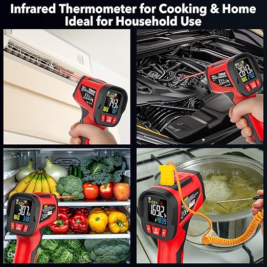 Infrared Thermometer Temperature Gun, TEMIRUP Digital IR Laser Thermometer