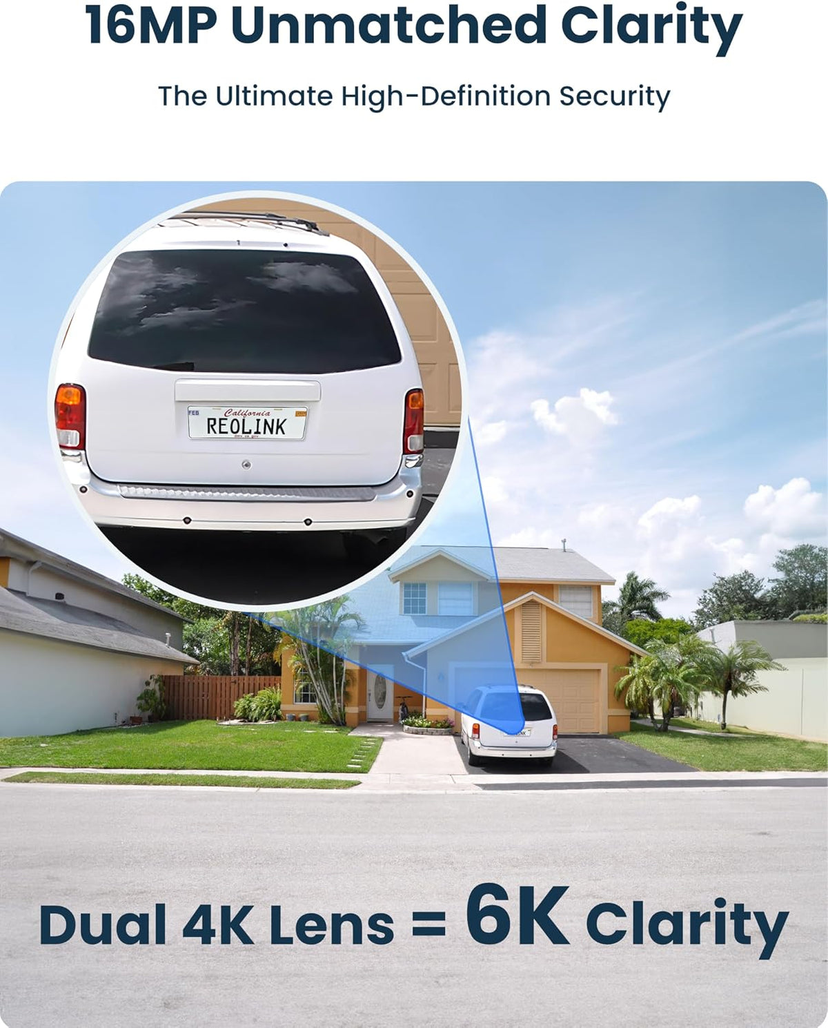 reolink 16mp security camera outdoor dual lens 180 shown in use