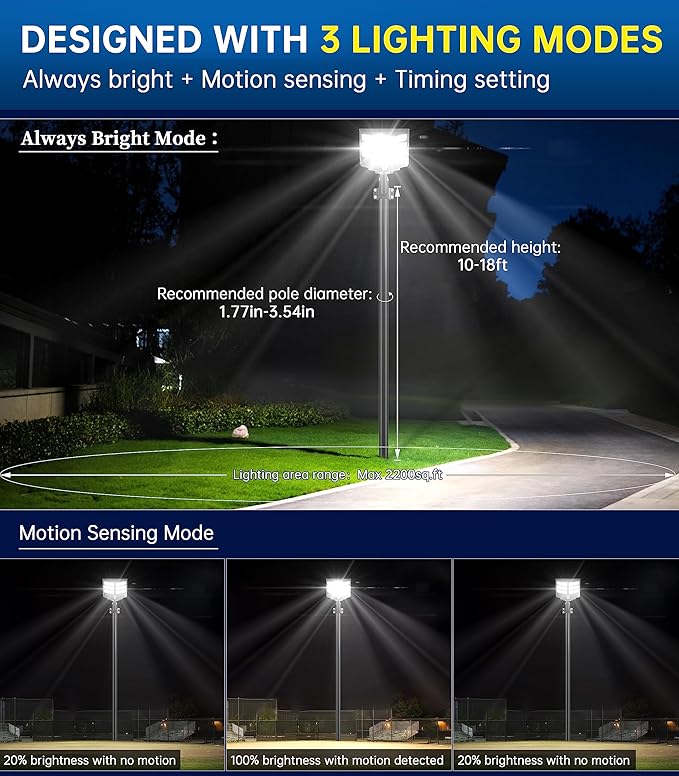Gefolly SL-2000W Outdoor Solar Street Light