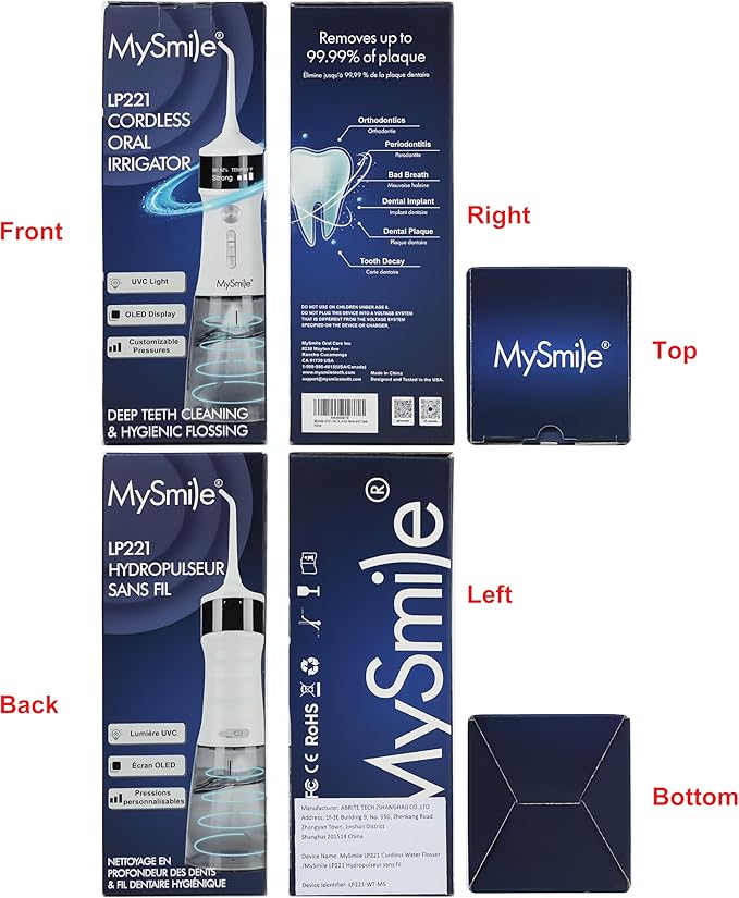 MySmile LP221 Cordless Water Flossers