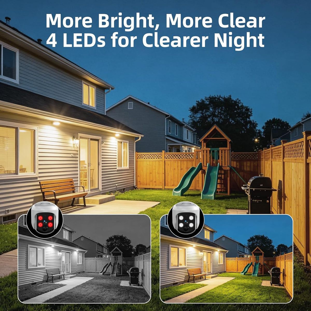 4mp solar 8-cam kit, security cameras outdoor wireless, front angle view