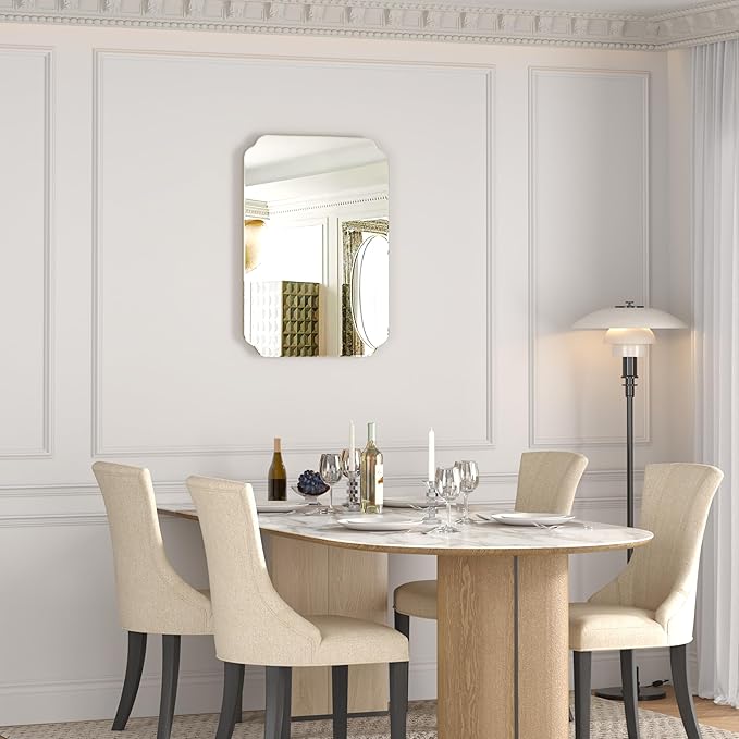 Bathroom Mirrors for Over Sink, Frameless Mirrors for Wall, 20x28 Inch Beveled