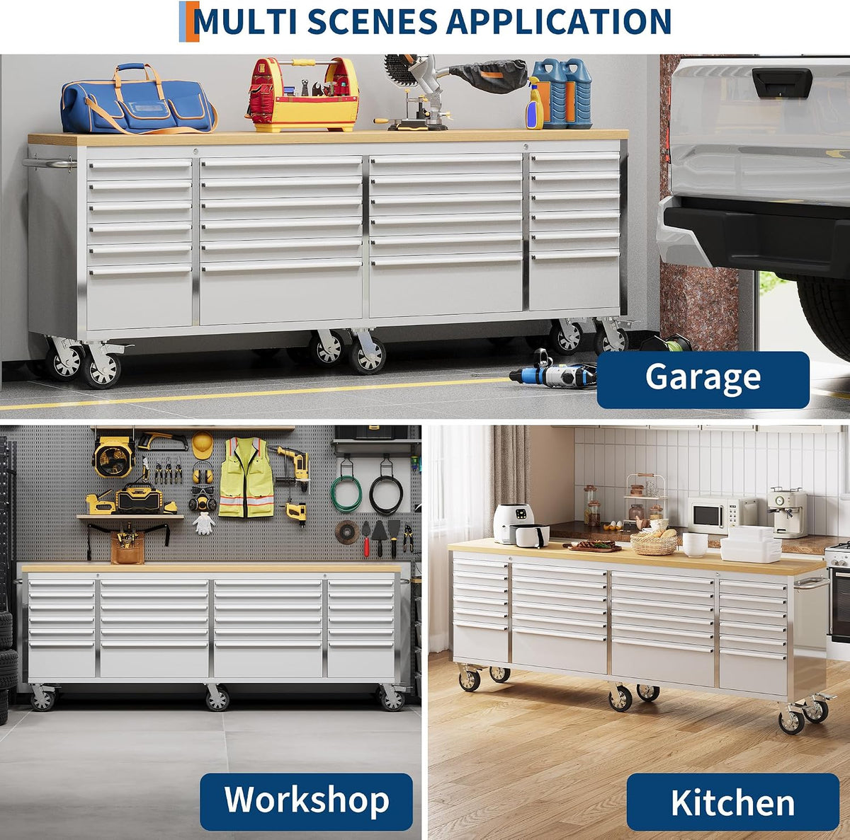 96 inch tool chest, rolling tool cabinet with, package contents