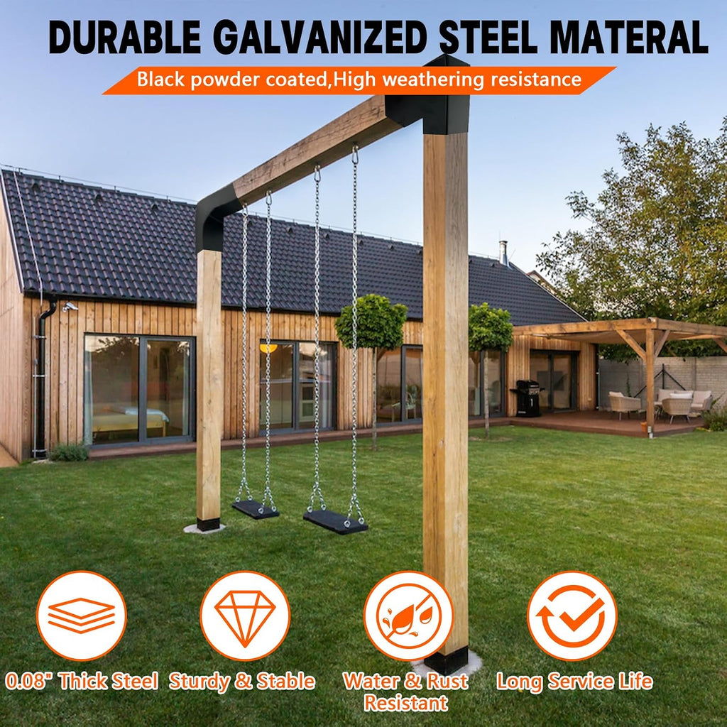 pergola diy bracket kits,2-way l shaped corner brackets, side view