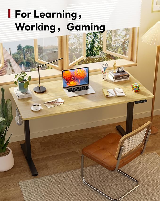 SANODESK Electric Standing Desk 55 x 28 Inches Whole-Piece Desktop Height