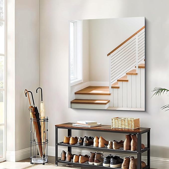 CILIBER Frameless Mirror, 36x40 inch Bathroom Mirrors