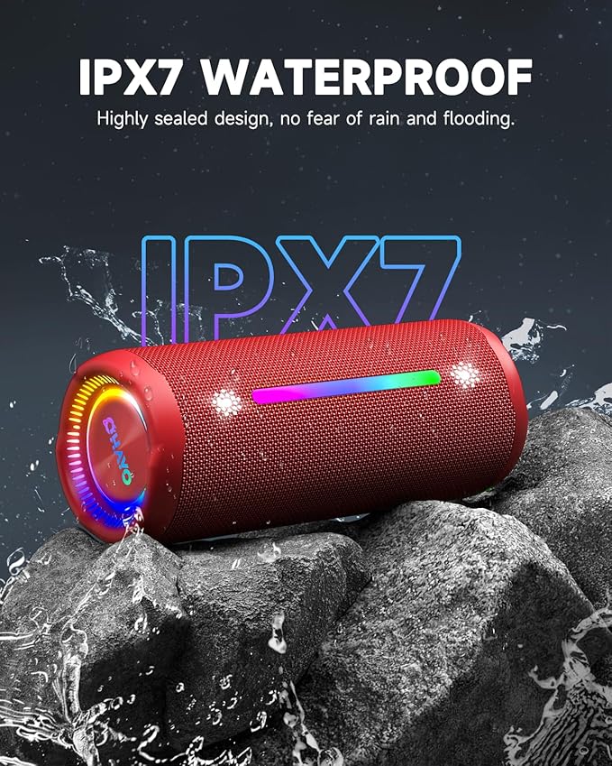 OHAYO Bluetooth Speaker, Portable Wireless, IPX7 Waterproof, Powerful 25W Sound