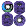 Paint Stripping Discs 12-Pack, 4-1/2" Purple Strip Disc Wheel for Angle Grinder, Ideal for Paint, Rust, and Grime Removal, Metal and Wood Stripping