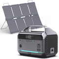 Solar Generator with Panel Included, Portable Power Station 600W with 80W Solar