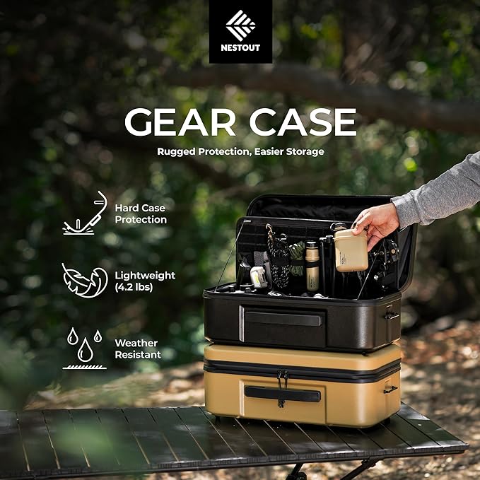 ELECOM NESTOUT Gear Storage Case, Lightweight Hard Shell Organizer,