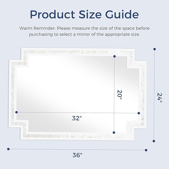 Tanmicoshomy 24 x 36 Inch Rectangle Mirrors