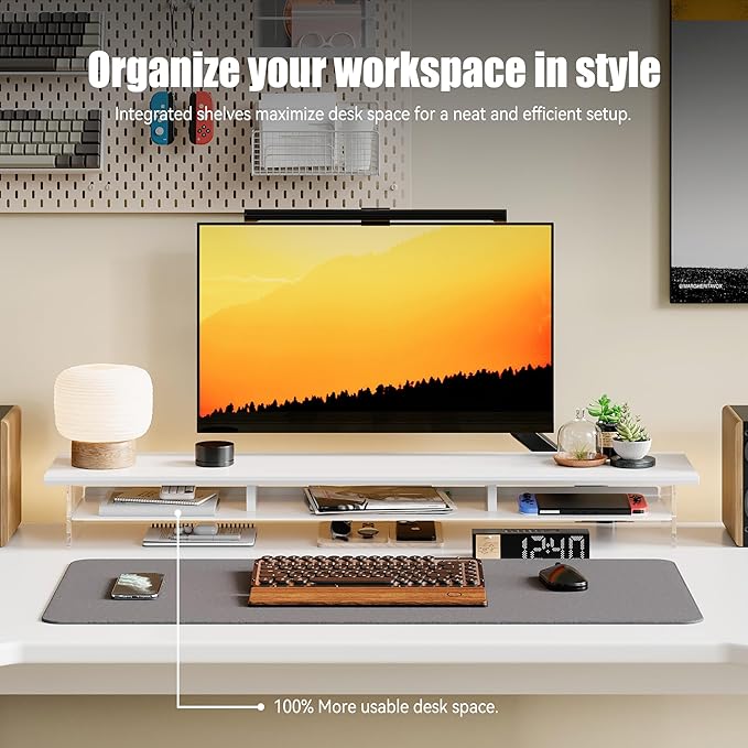 FENSULN Dual‑Tier Monitor Stand