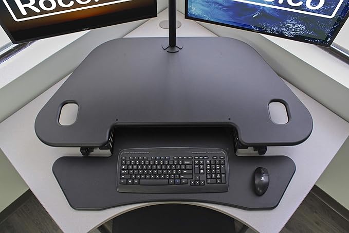 Rocelco 46" Height Adjustable Corner Standing Desk Converter