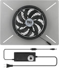 MEOZRI Basement Attic Crawlspace Ventilation Fan Window Exhaust Fan Ultra-Thin