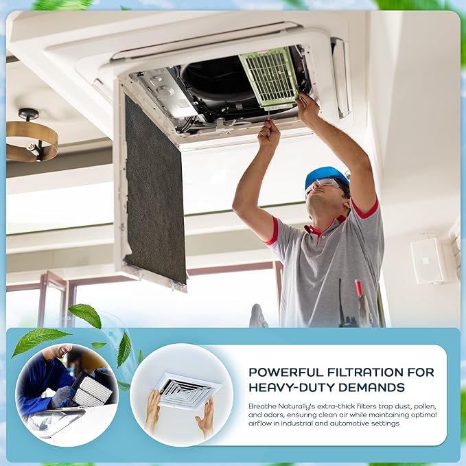 Breathe Naturally Universal Cut To Fit Carbon Activated Air Filter (Pack of 4)