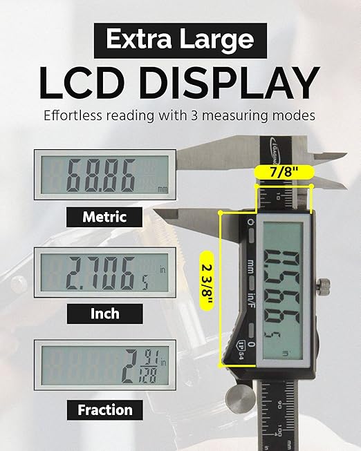 iGAGING EZCal Digital Caliper 0-8"/200 mm