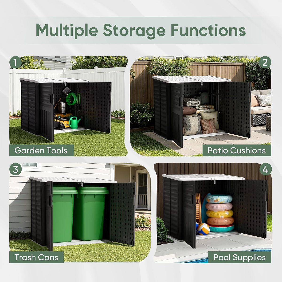 devoko outdoor storage shed, 34 cu ft outdoor on a desk or shelf