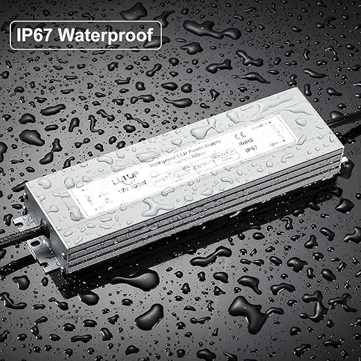 LLTOP LED Driver 100 Watts Waterproof IP67 Power Supply AC100-264V to 12V DC