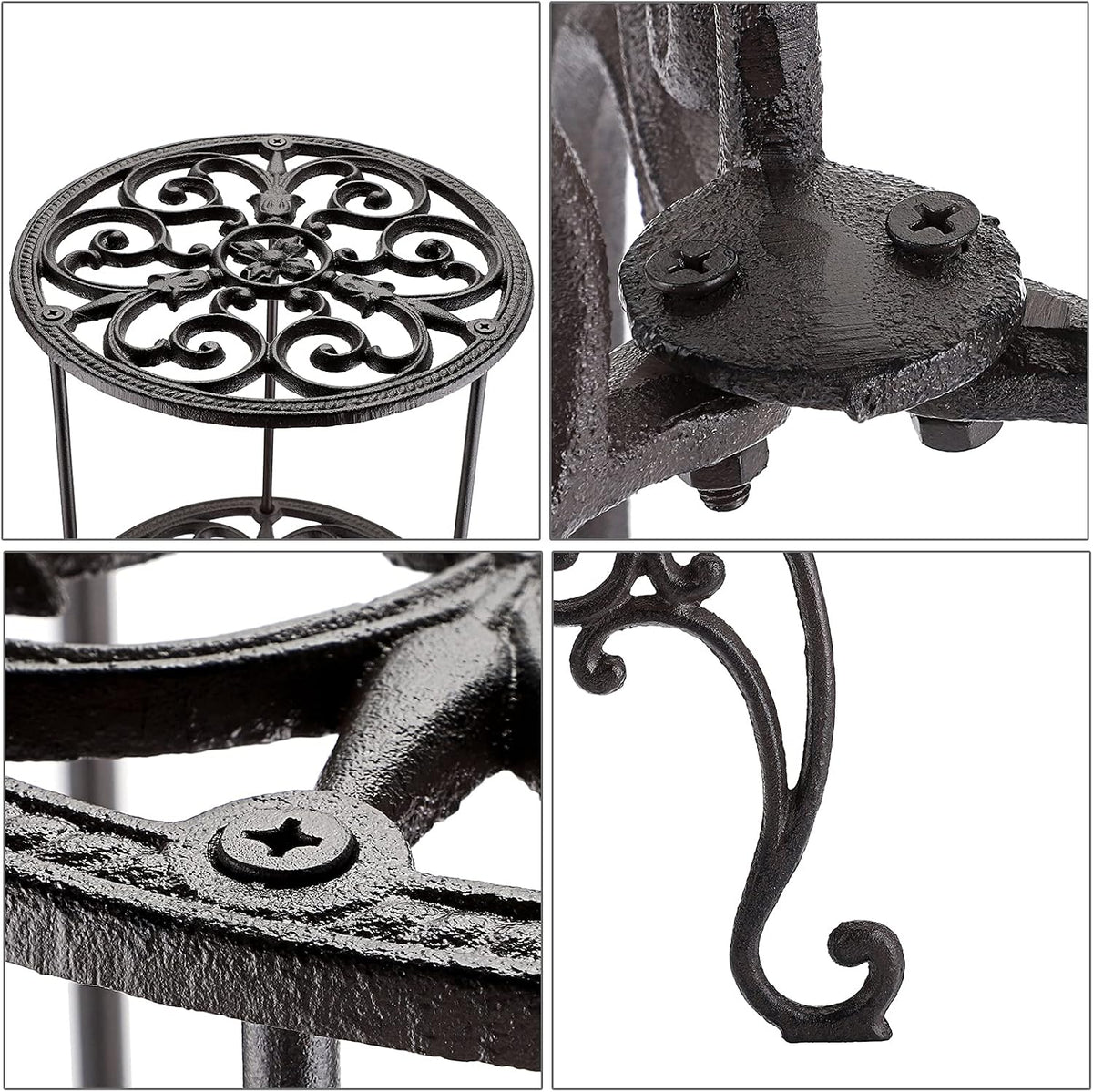 ownmy cast iron plant stand indoor outdoor wrought, side view