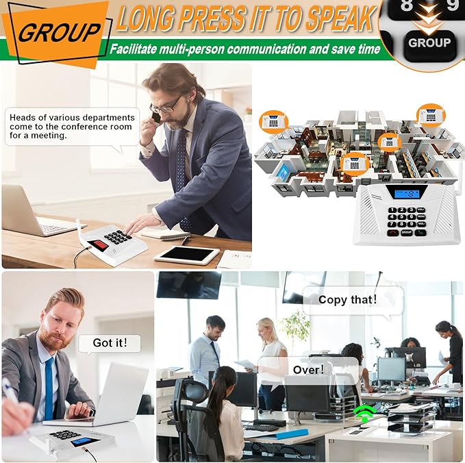 Intercoms Wireless for Home, Hands Free Intercom Upgrade, Full Duplex Two Way