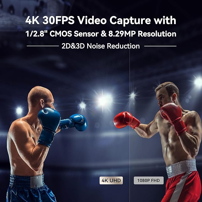 Tenveo 4K NDI PTZ Camera AI Humanoid & Face Auto-Tracking, HDMI/LAN/USB3.0 PoE