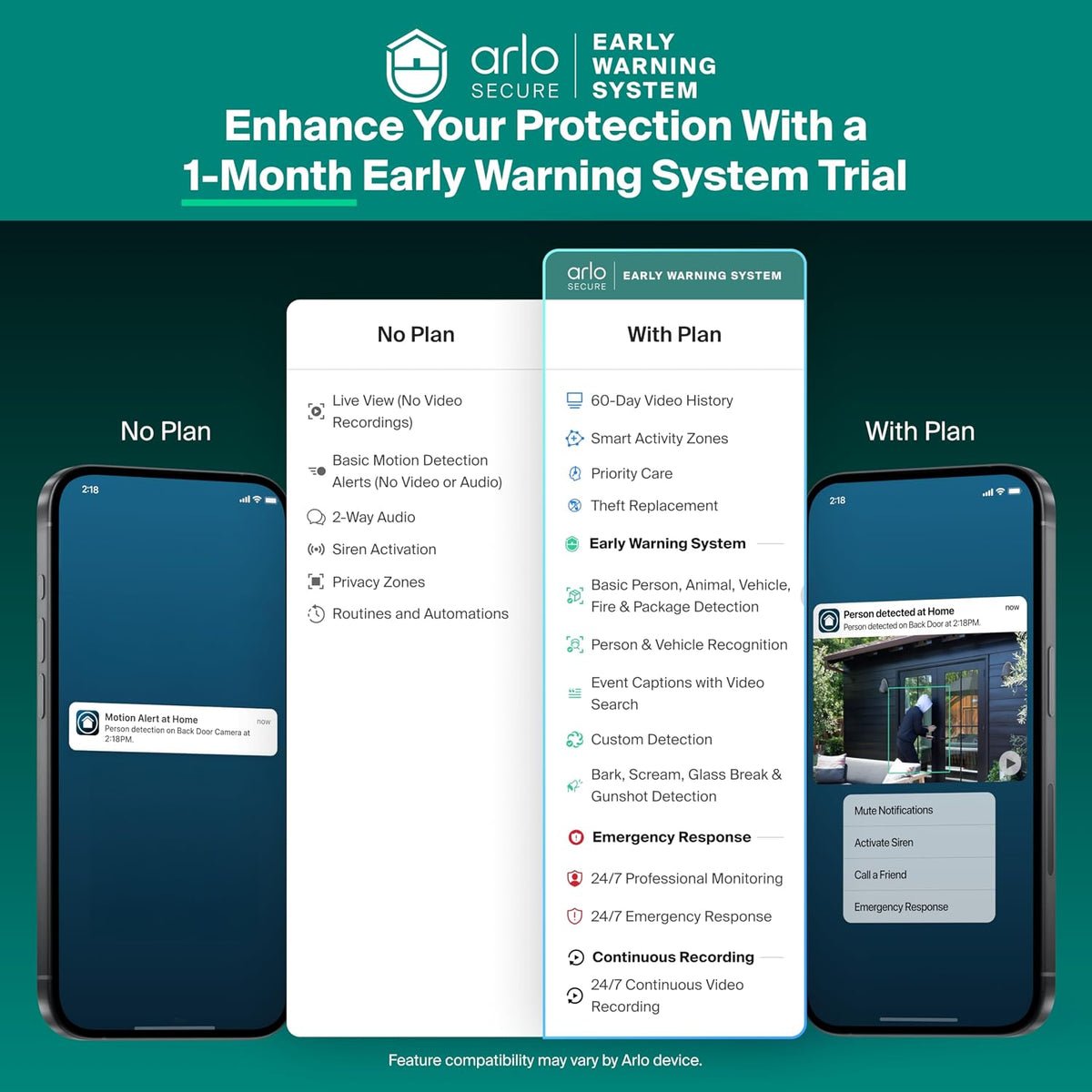security cameras wireless outdoor - arlo essential battery, close-up detail