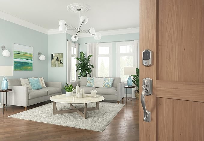 Schlage BE499WB CAM 619 Encode Plus WiFi Deadbolt Smart Lock, Keyless Entry