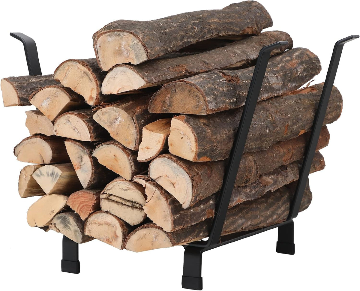 GREEN PARTY 20 Inch Firewood Rack Indoor/Outdoor Metal Firewood Log Holder