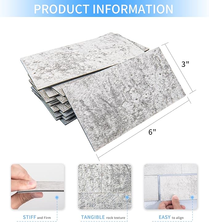 Art3d 102-Piece Backsplash Tile Peel and Stick