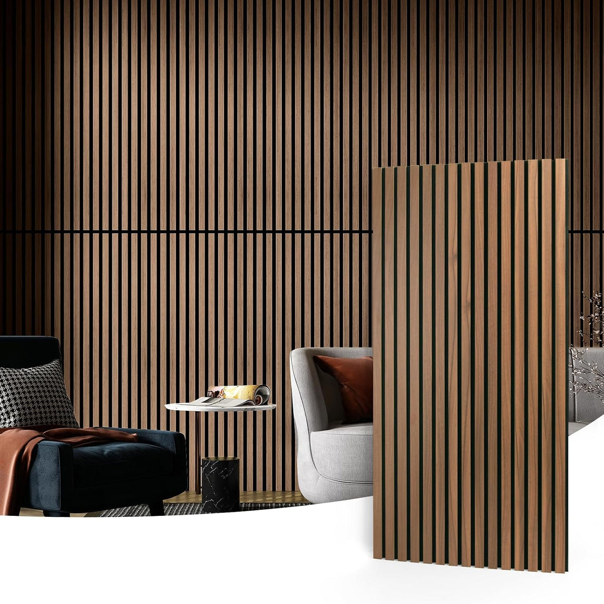 Art3d 2 Wood Slat Acoustic Panels (2-Pack)
