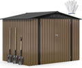 DWVO 7'x5' Large Metal Outdoor Storage Shed, Heavy Duty Tool Storage Sheds for Backyard Patio Lawn