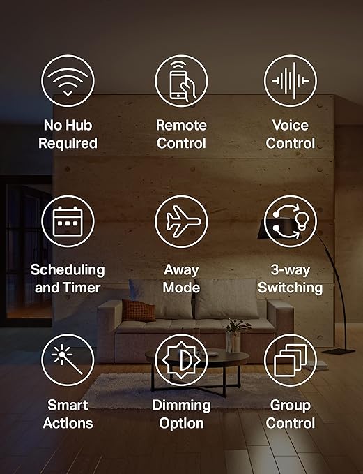 Kasa Smart 3 Way Dimmer Switch KIT, Dimmable Light Switch Compatible