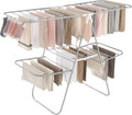 SONGMICS Clothes Drying Rack, Foldable 2-Level Laundry Drying Rack,
