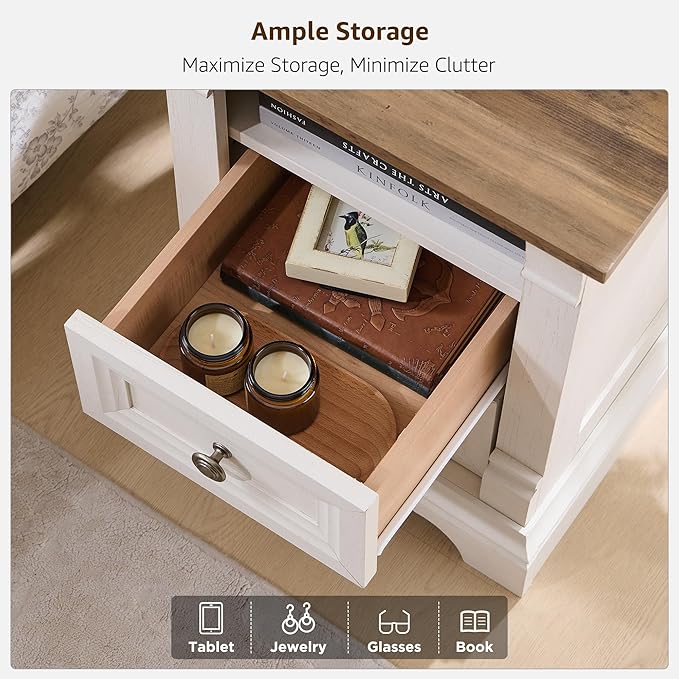 T4TREAM Farmhouse Nightstand
