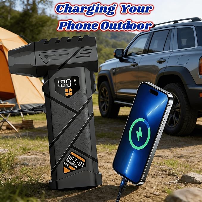PURECOTERA Powerful Car Vacuum Cleaner, Compressed Air Duster - 6000 mAh