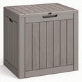 NUNU LAB 35 Gal Outdoor Storage Box Waterproof Lockable,Deck Box,Grey