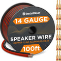 InstallGear 14 Gauge Speaker Wire - 100 Ft Copper Clad Aluminum Speaker Cable -