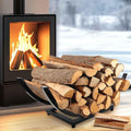 Heavy Duty Firewood Rack Outdoor: 22 Inch Logs Holder for Indoor Fireplace Metal Wood Storage Stacker Organizer, Rust-resistant Fire wood Rack for Backyard Patio Fire Pit