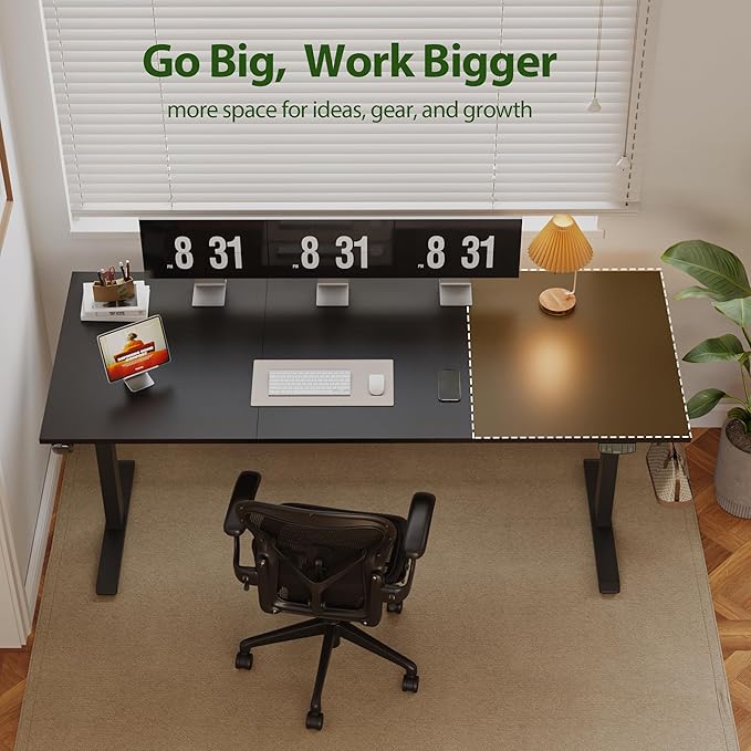 Agilestic Electric Standing Desk, Extra Large 71 x 31.5 Inches Height
