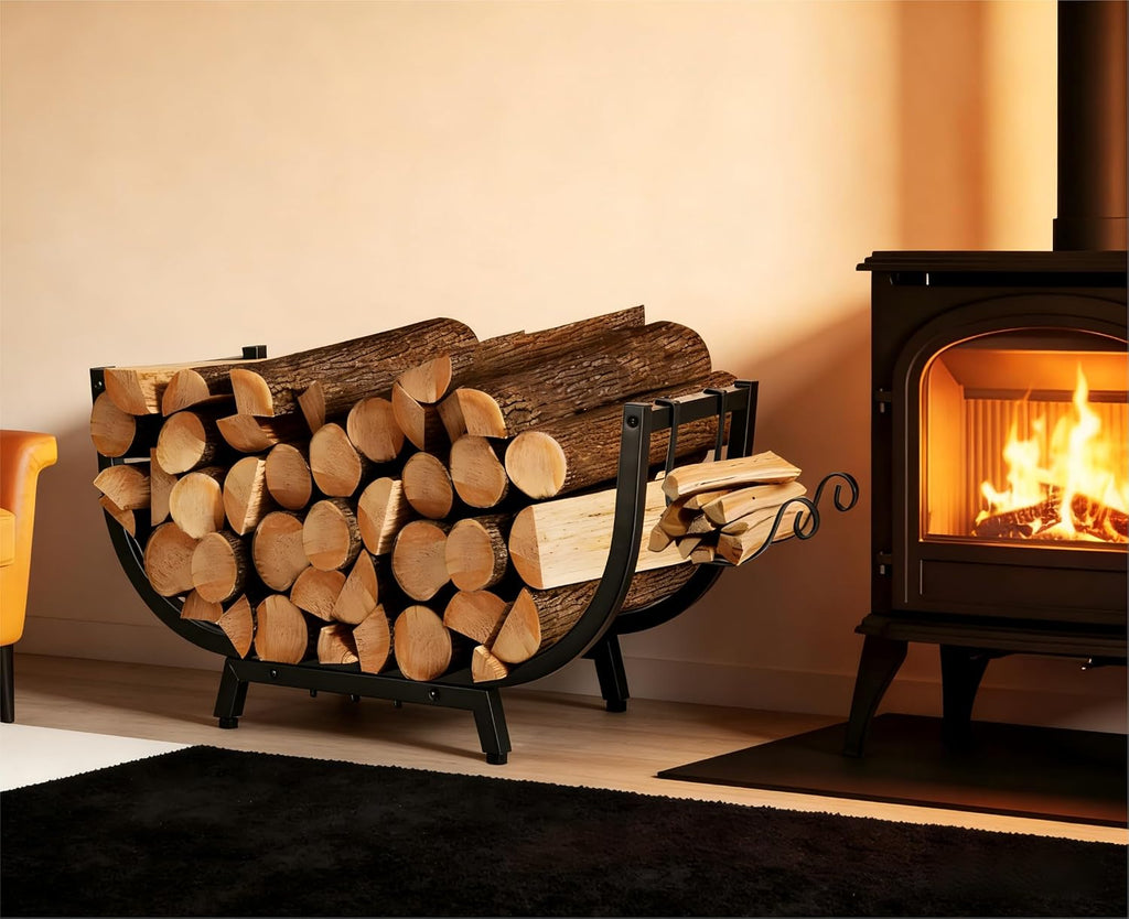 Kendane 30" Firewood Rack Outdoor and Indoor, Compact Firewood