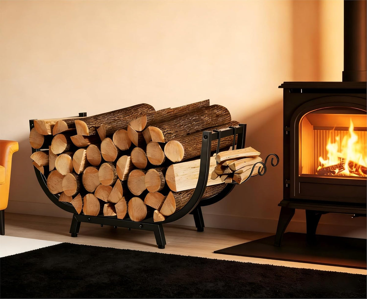 Kendane 30" Firewood Rack Outdoor and Indoor, Compact Firewood