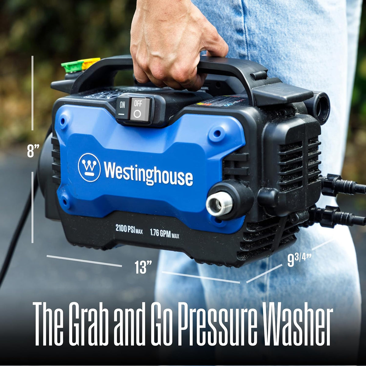 Westinghouse ePX3100s Electric Pressure Washer, 2100 Max PSI 1.76 Max GPM with Foam Cannon and Turbo Nozzle, for Cars/Fences/Driveways/Home/Patios